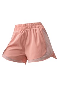 Women's Sports Shorts Summer Loose Lined Mesh Splicing Pockets Running Pants Fitness Hot Pants Yoga Five Pants Sports Hot Pants Sports Wide Pants Breathable Sports Pants SKSP033